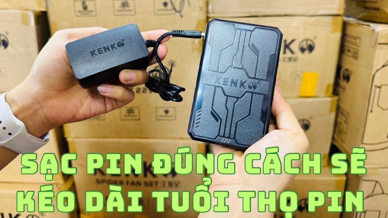 Cách SẠC pin áo điều hòa KENKO 22v để TĂNG TUỔI THỌ của Pin và Bền Pin hơn?