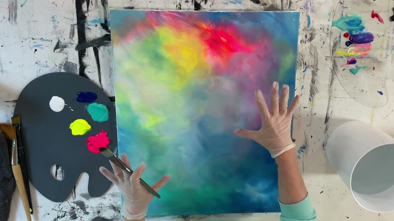 EASY!  APPROACH IT THIS Way 🎨 Acrylic Abstract Painting Tutorial 
