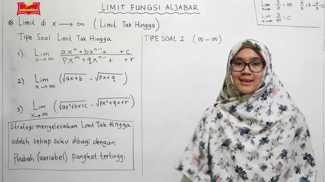 Limit Tak Hingga Fungsi Aljabar #Part 1 // Cara Menghitung Menyelesaikan Soal Limit Tak Hingga