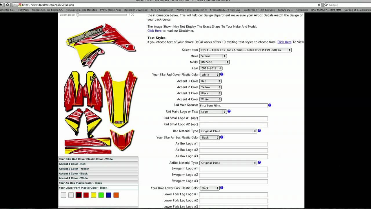 DeCal Works-Semi Custom Graphics Kit