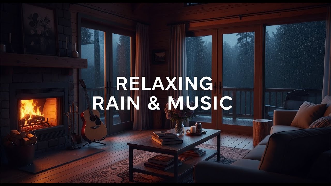 Rain and Guitar Sleep Music | Peaceful Night Ambience for Deep Rest