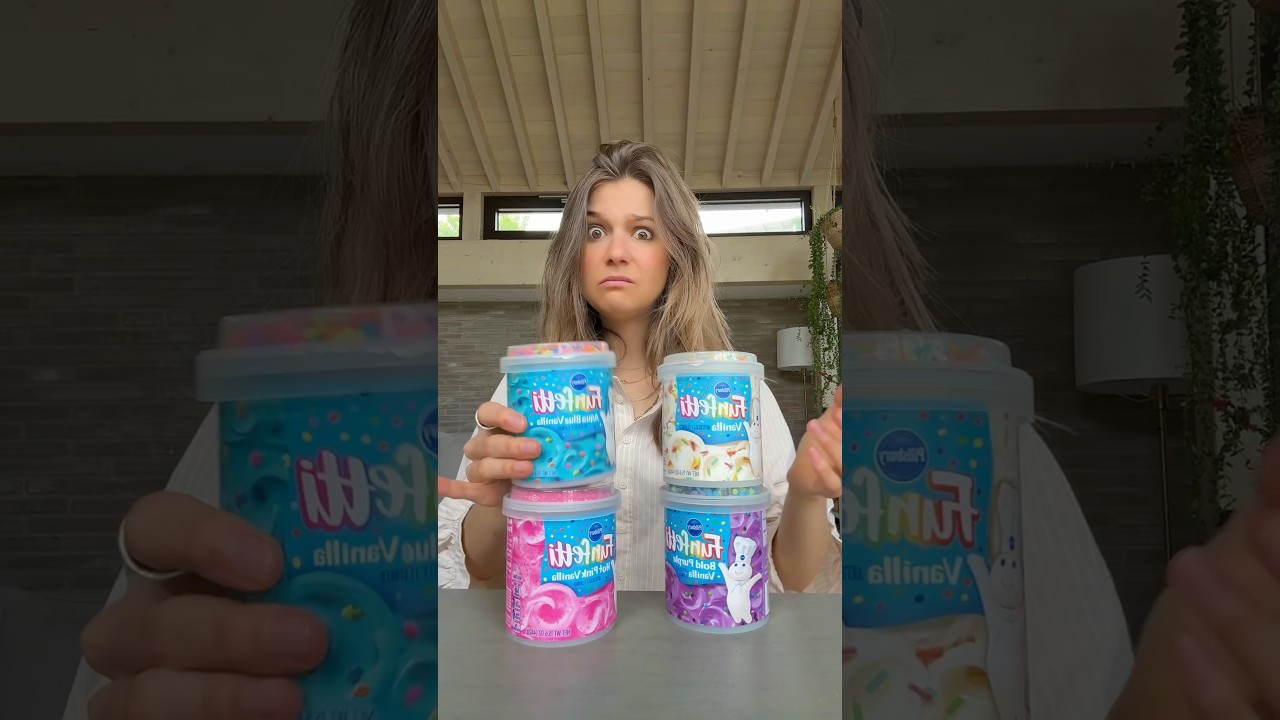 Trying the viral funfettie frostings 👀