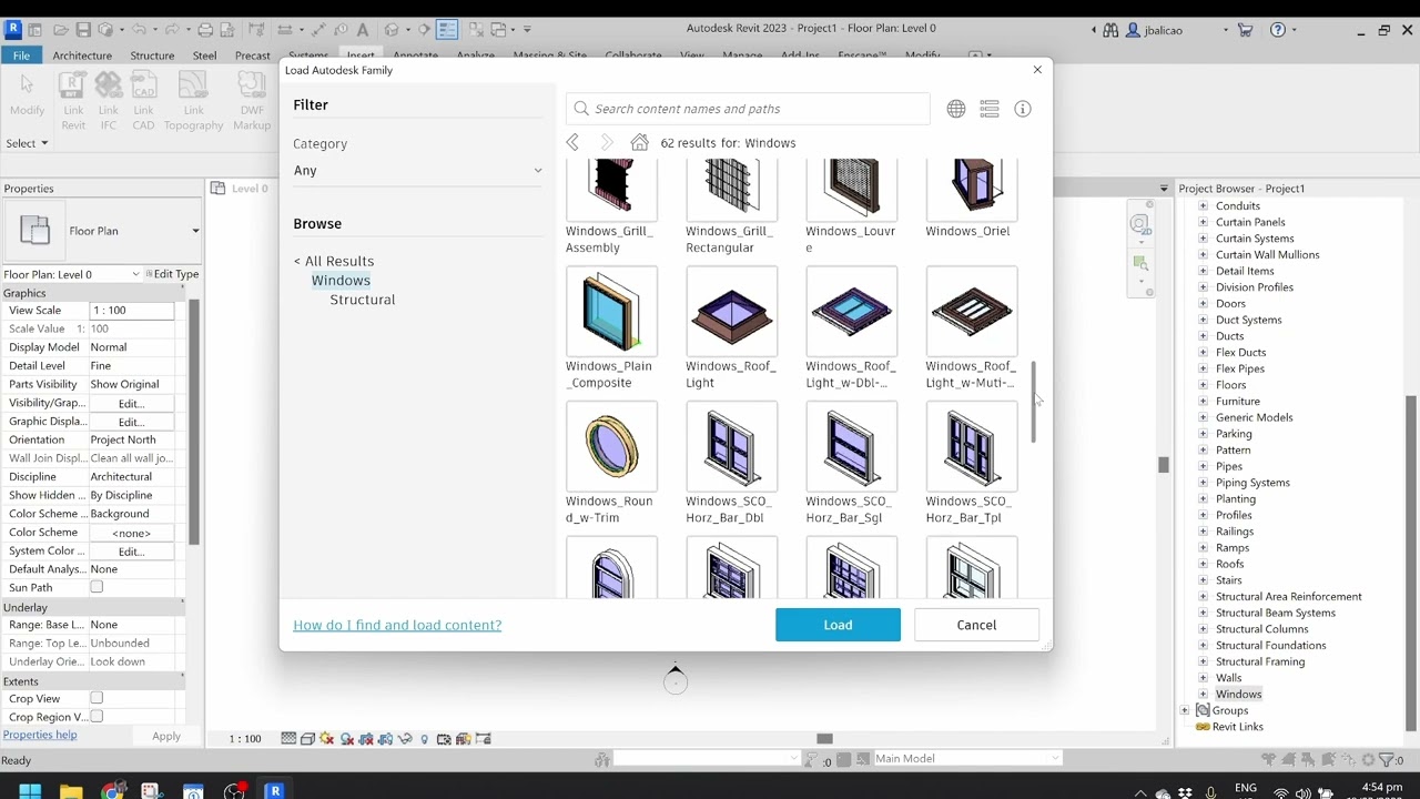 Downloading Autodesk Family | Revit 2023 | Beginner