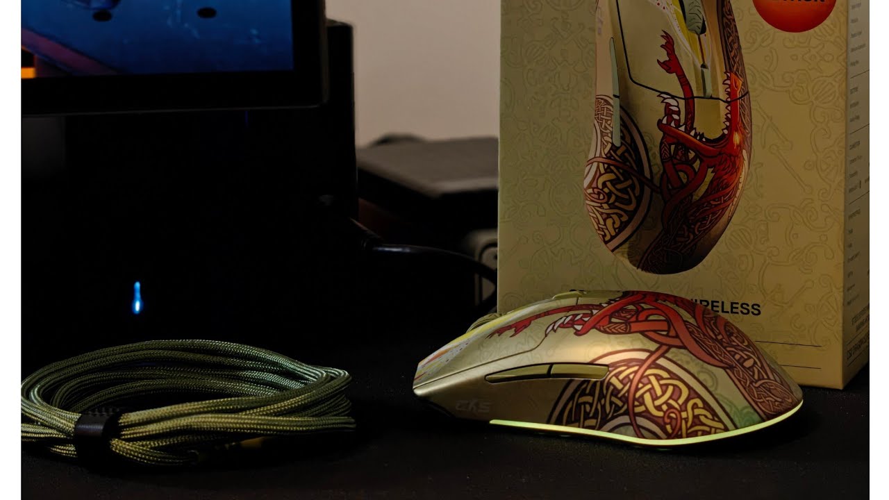 SteelSeries Wireless Gaming Mouse CS2 Dragon Lore Edition￼ unboxing and Testing