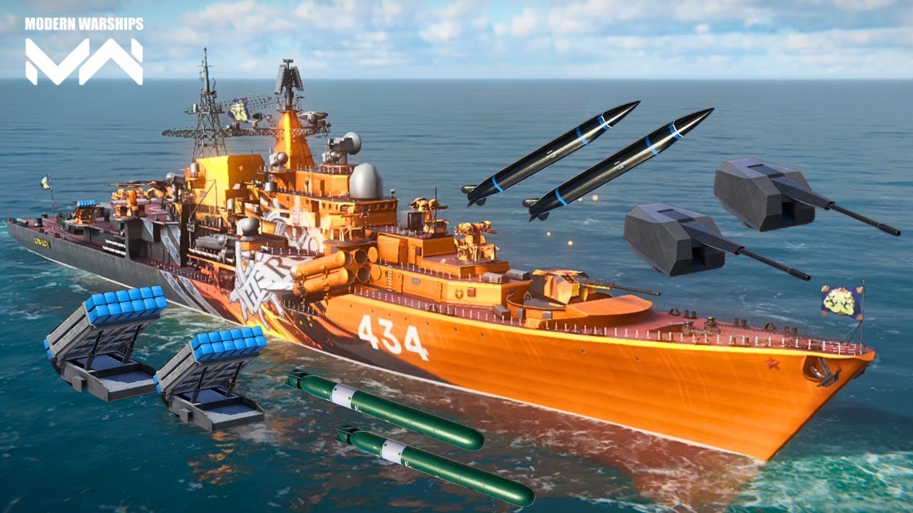 RF ADMIRAL USHAKOV - Most Burtal Dollar Ship 💥 VIP EQUIPMENT 😮- modern warships 