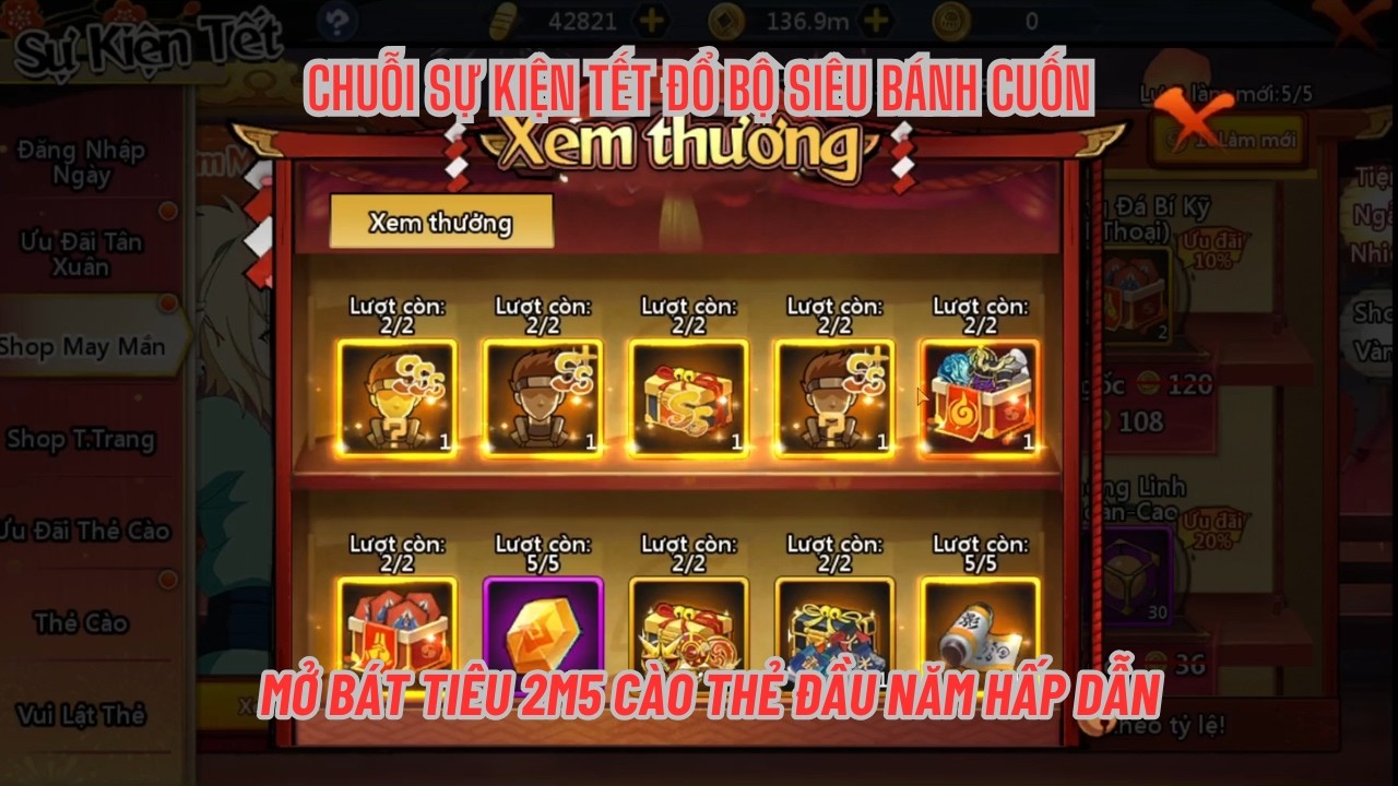 HUYỀN THOẠI LÀNG LÁ #64 - Tiêu 2m5 cào thẻ đầu năm nổ hũ nhân phẩm may mắn bất ngờ cùng Pani