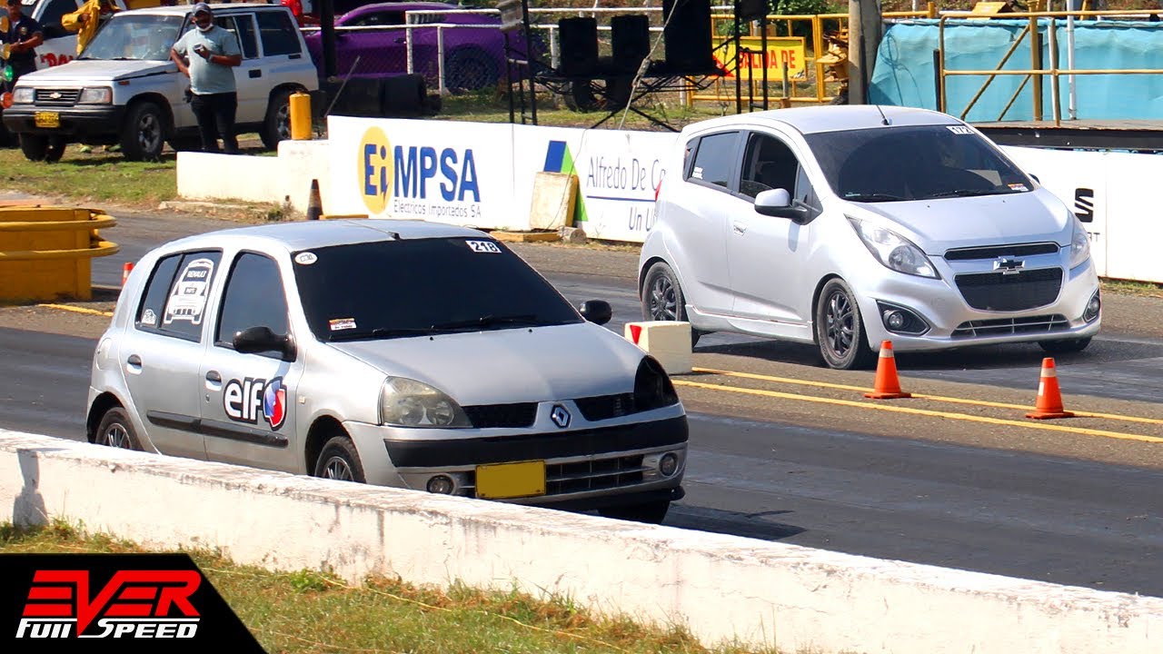 Renault Sandero 🆚 Clio 🆚 Spark GT 🆚 Symbol 🔥Drag Races 18 seg 8 Válida piques Barranquilla 2021