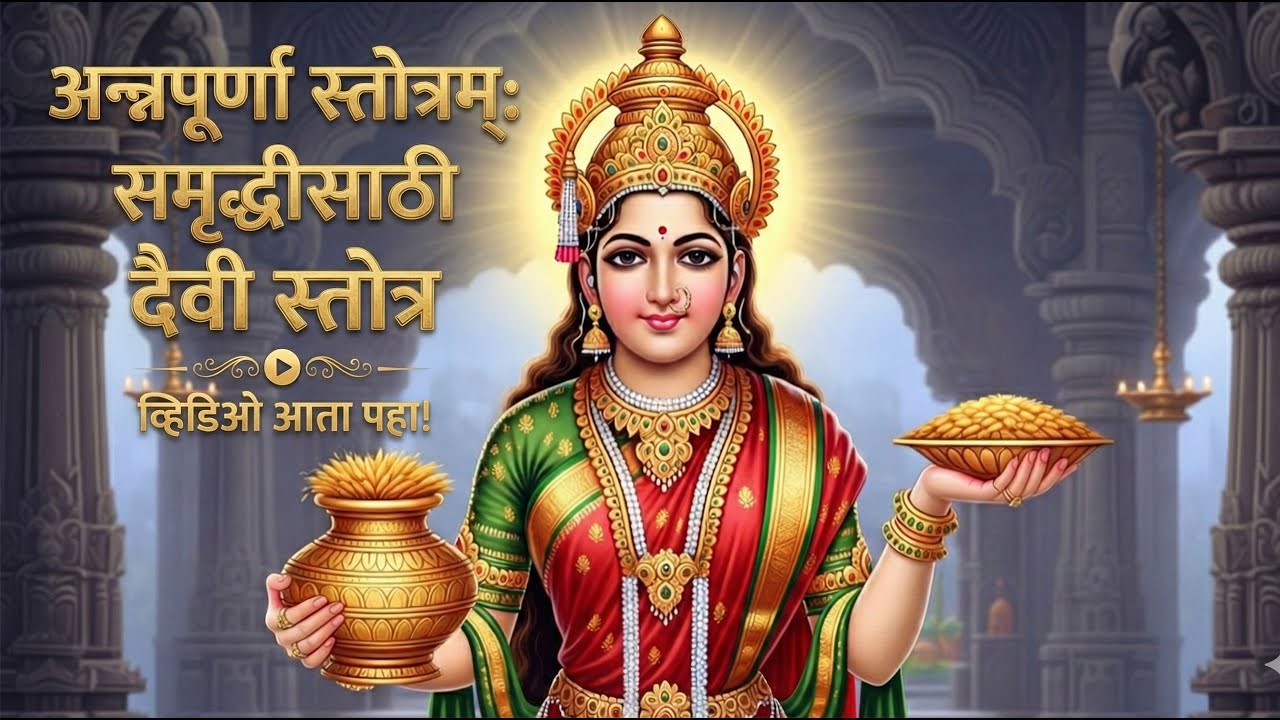 अन्नपूर्णा स्तोत्रम् | Annapurna Stotram | देवी अन्नपूर्णेची आरती व स्तुती