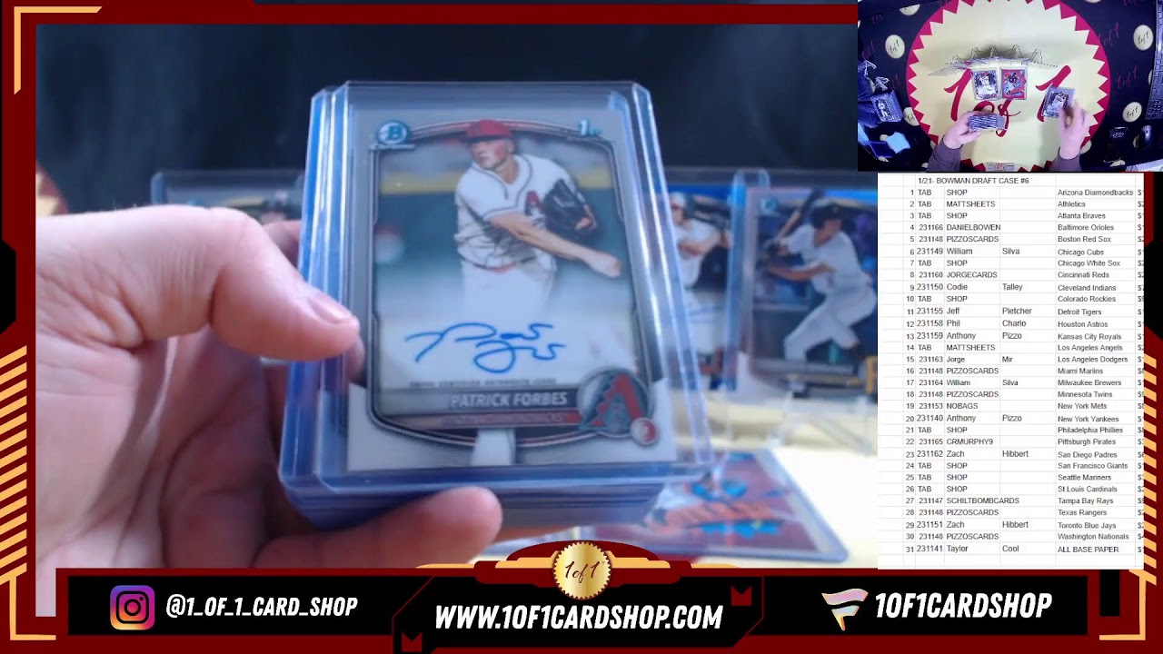 1/21- BOWMAN DRAFT HOBBY/JUMBO CASE #6!!!!