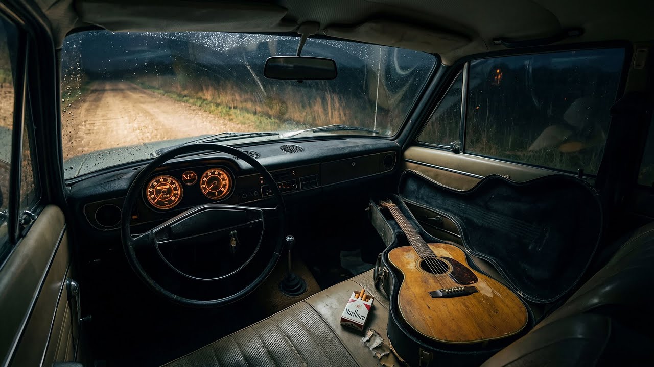 Gravel Under My Wheels – Slow Electric Blues | Relaxing Night Drive Music & Soulful Guitar