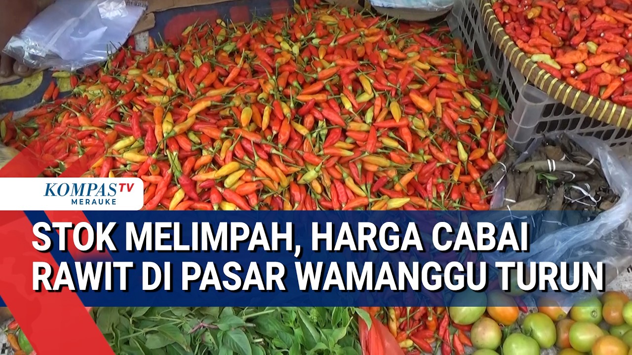 Stok Melimpah, Harga Cabai Rawit di Pasar Wamanggu Turun
