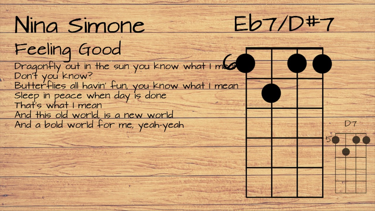 Nina Simone - Feeling Good UKULELE TUTORIAL W/ LYRICS