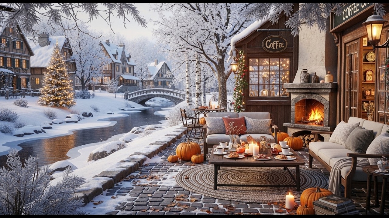 Cozy Winter Jazz ❄ Soft Cafe Ambience for Stress Relief and Mental Reset