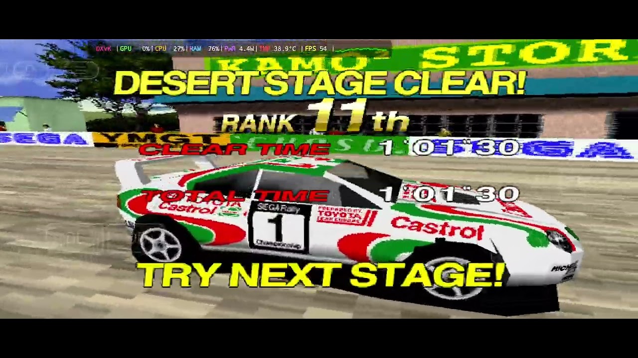 Sega Rally Championship Arcade Android Gamehub PC Emulator Mali Mediatek Dimensity 8100 768x432 16:9