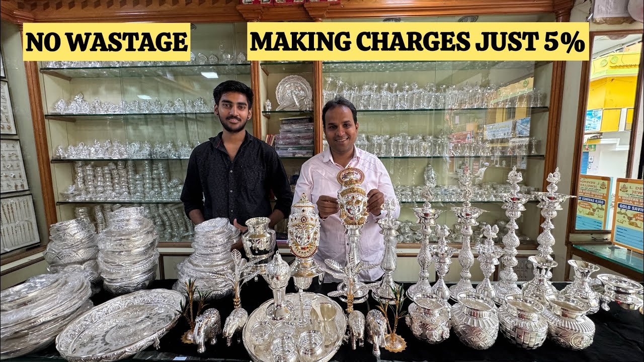 Pure silver articles with no wastage & 5% making charges for Varamahalakshmi festival | courier avl