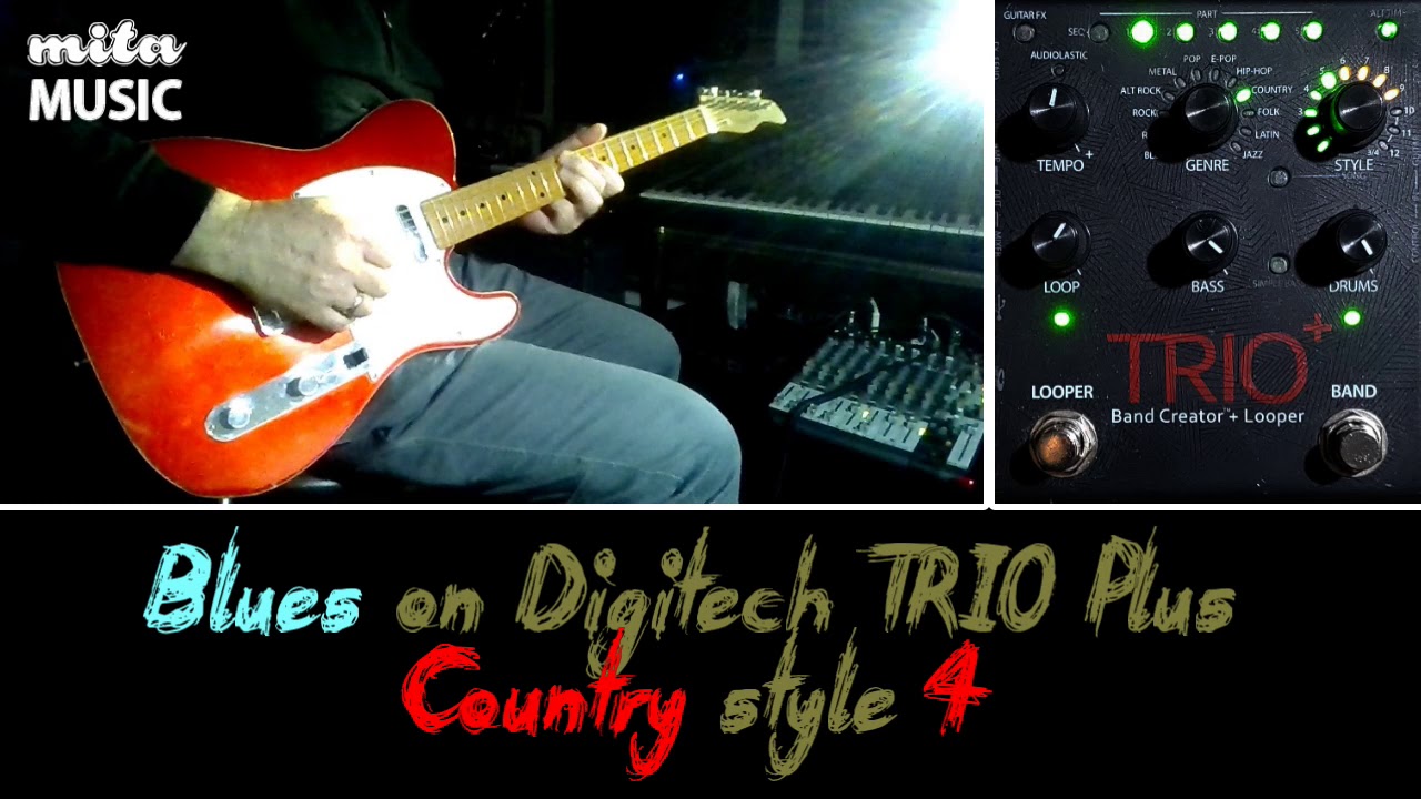 Slow Blues on Digitech TRIO + Country style 4-5