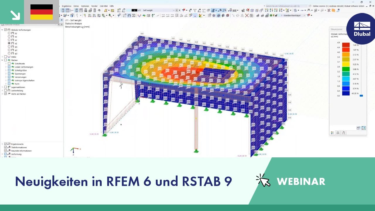Webinar | Neuigkeiten in RFEM 6 und RSTAB 9