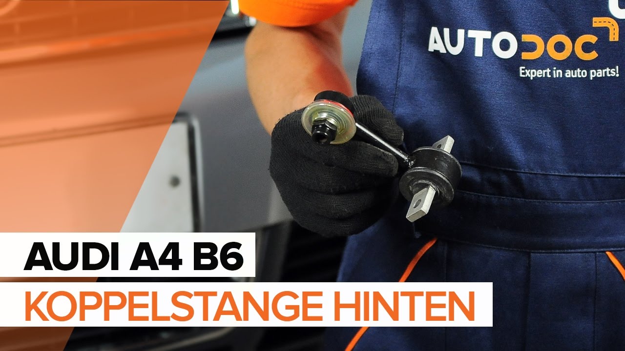 Wie AUDI A4 B6 Koppelstange / Pendelstütze hinten wechseln TUTORIAL | AUTODOC