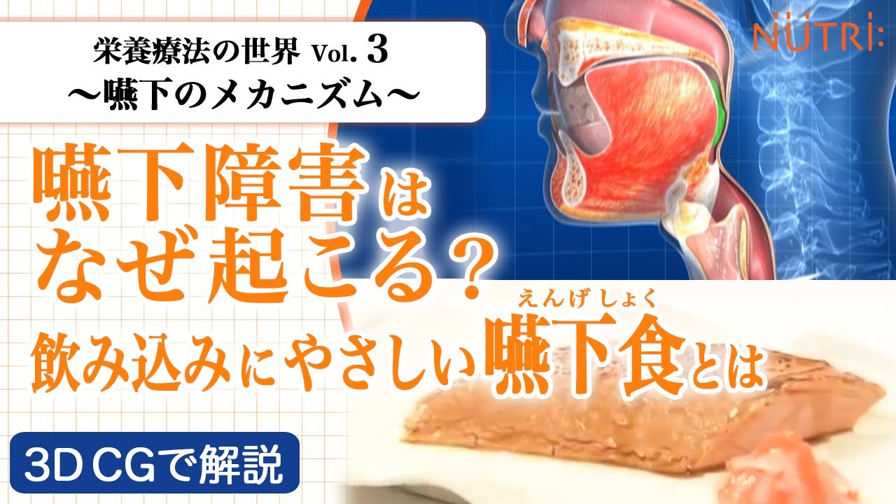 栄養療法の世界Vol.3　嚥下のメカニズム〈3D CG解説〉－嚥下障害はなぜ起こる？飲み込みにやさしい嚥下食とは－