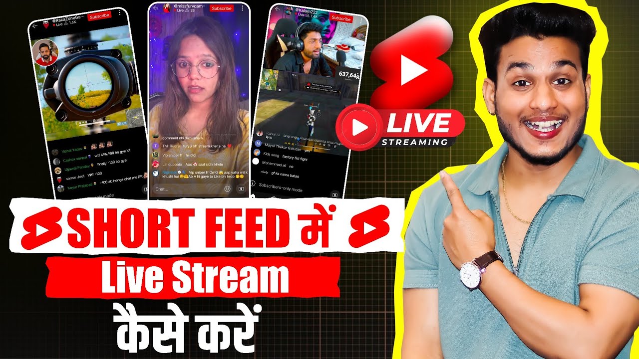 short feed me live stream kaise kare | mobile se youtube par live stream kaise kare | live stream