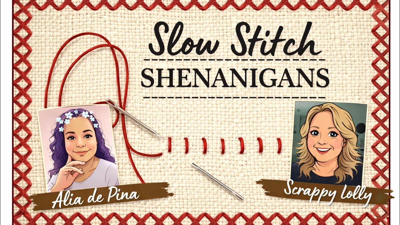 #slowstitchshenanigans; Open Collab with @AliaDePina ; Creating Fabrics Books To Trade in December