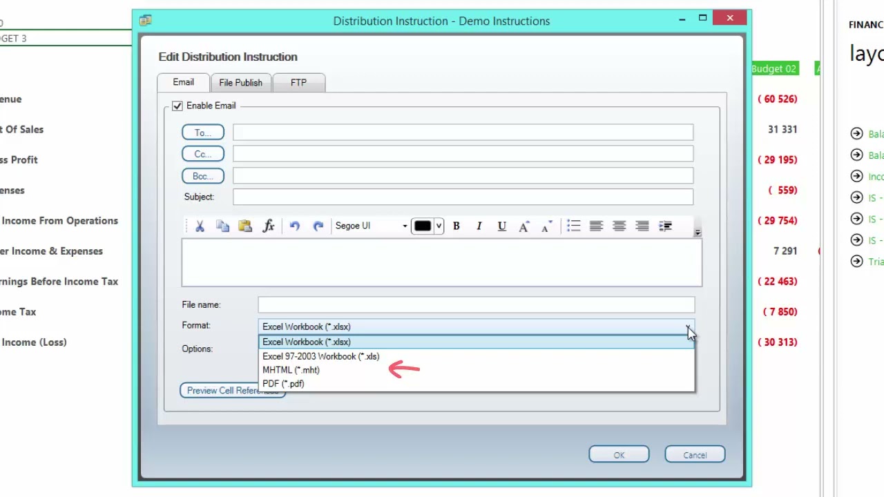Distributing Reports