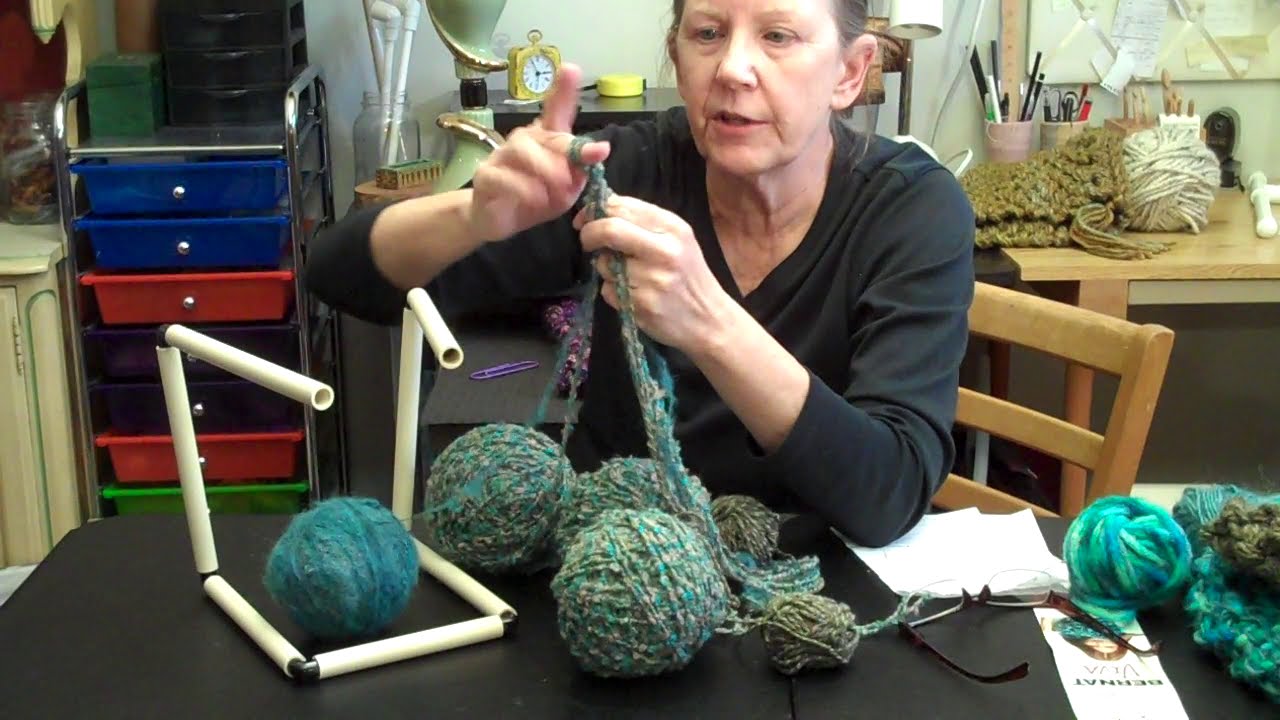 Lesson #54:  Combining Yarns for 90 Minute Stash Buster Seed Stitch Cowl