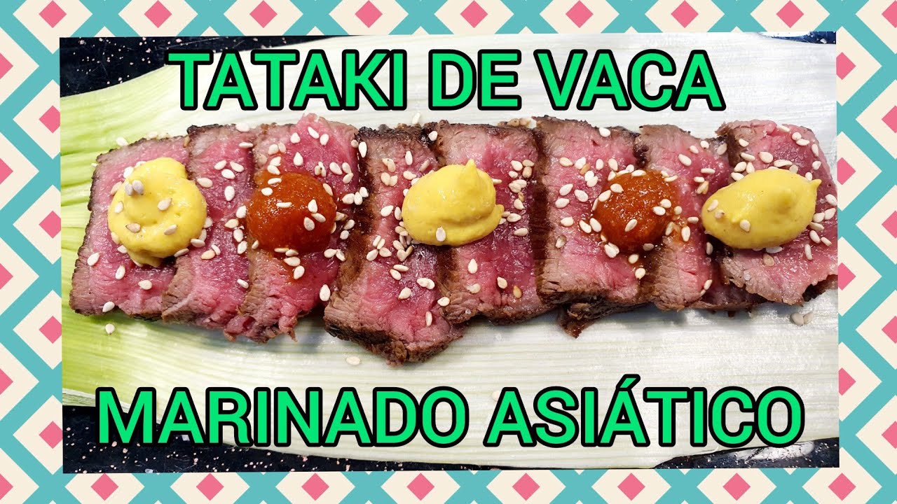TATAKI DE VACA🍖 - MARINADO ASIÁTICO🥩 Fácil y Rápido