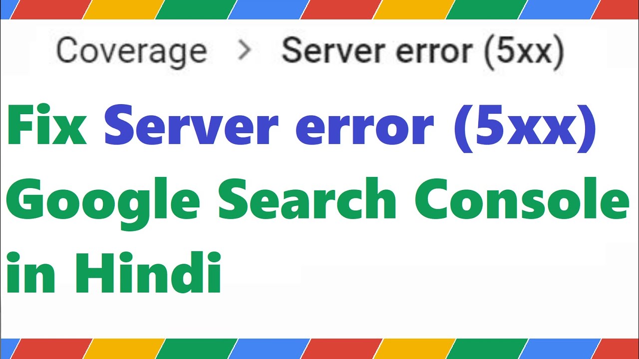 Fix Server Error (5xx) in Google Search Console (A Step-by-Step Video Guide)