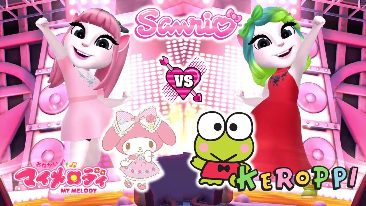 My talking angela 2 💗 My Melody 🆚 Keroppi 💚 Sanrio Cosplay🌈🎀