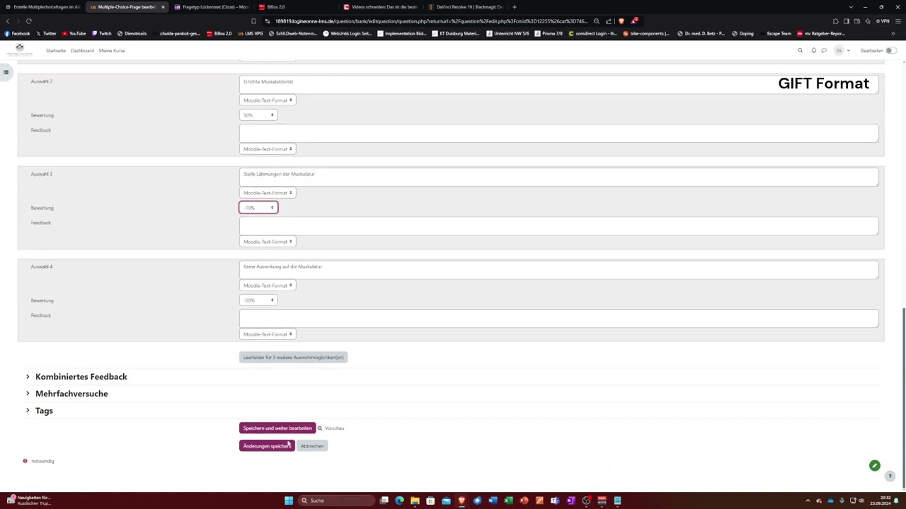 Fragensammlung f&uuml;r Moodle mit KI erstellen