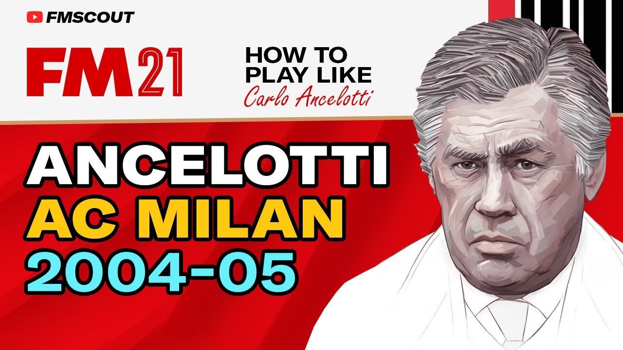 AC Milan's 2004-2005 Tactics under CARLO ANCELOTTI | Real World to FM21 Tactics
