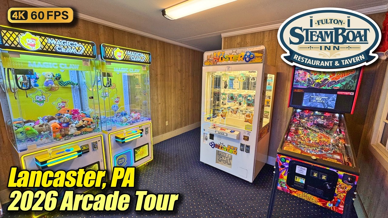 Fulton Steamboat Inn (Lancaster PA), March 2026 arcade tour, new 4K full walkthrough