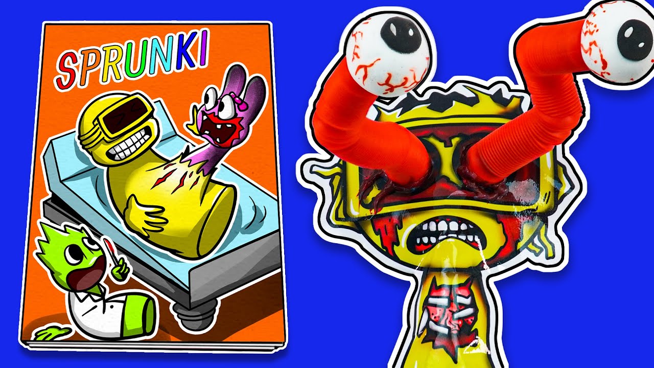 Making INCREDIBOX SPRUNKI Game Book 📚 (➕ Garnold Horror Squishy Surgery) DIY 소닉 테이프