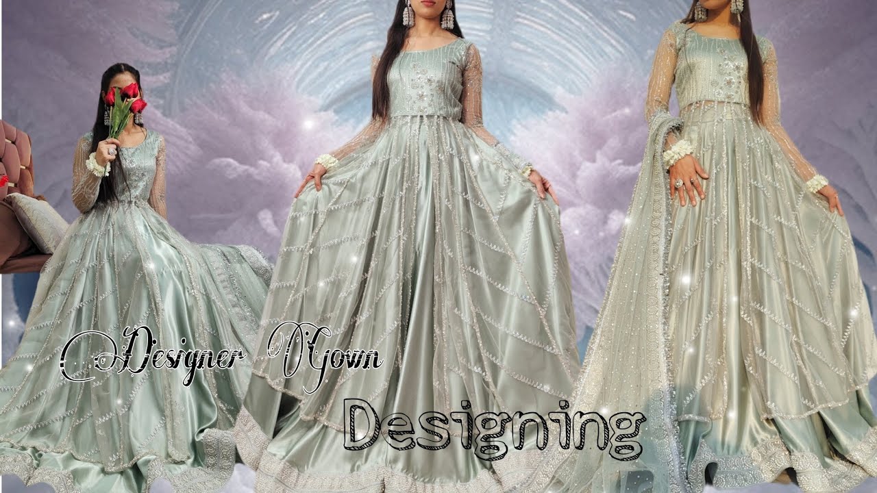 Wedding special Gown cutting and stitching/ trending dress cutting & stitching/ viral dress #designs
