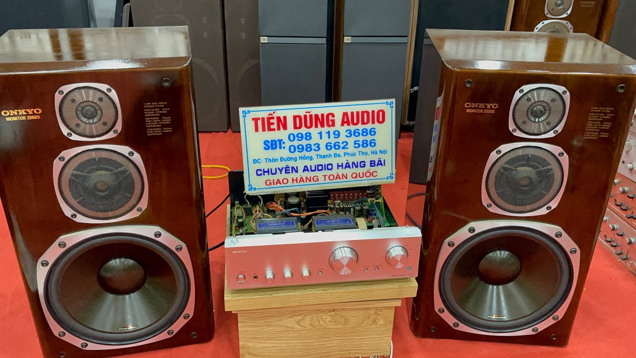 Loa kiểm âm onkyo 2000x bóng piano siêu đẹp 26 triệu, amply hi-end khủng 8,5 triệu