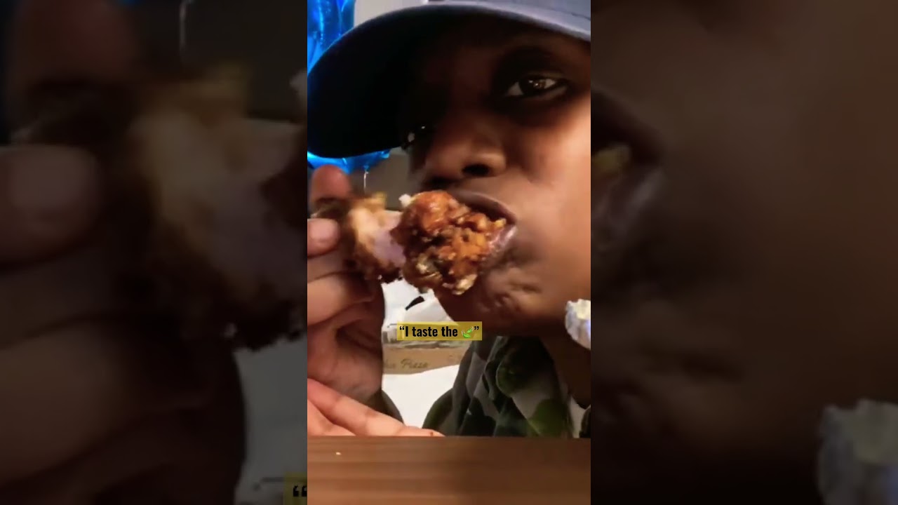 I can taste the 🍃 THC  infused barbecue wings 😍 #shorts