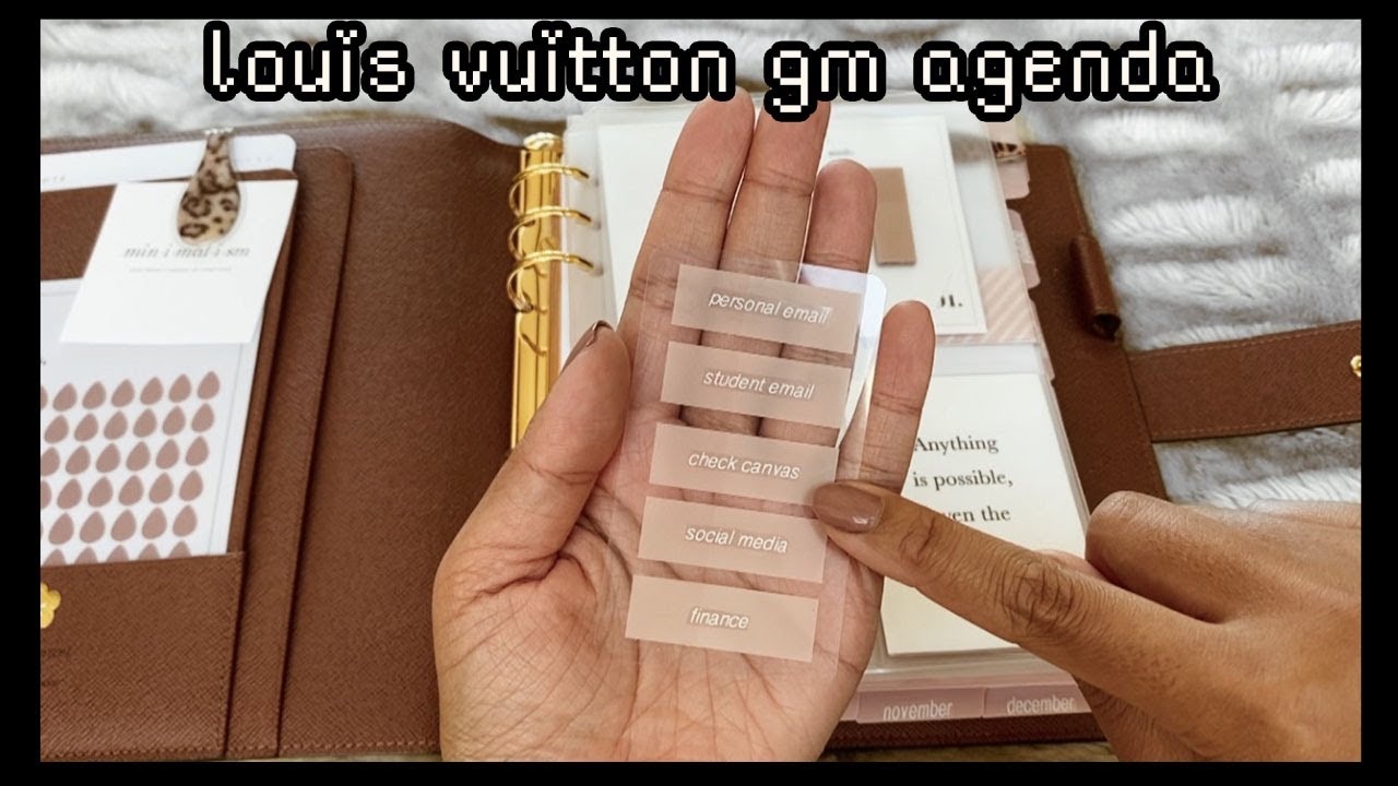 LOUIS VUITTON GM AGENDA SET UP