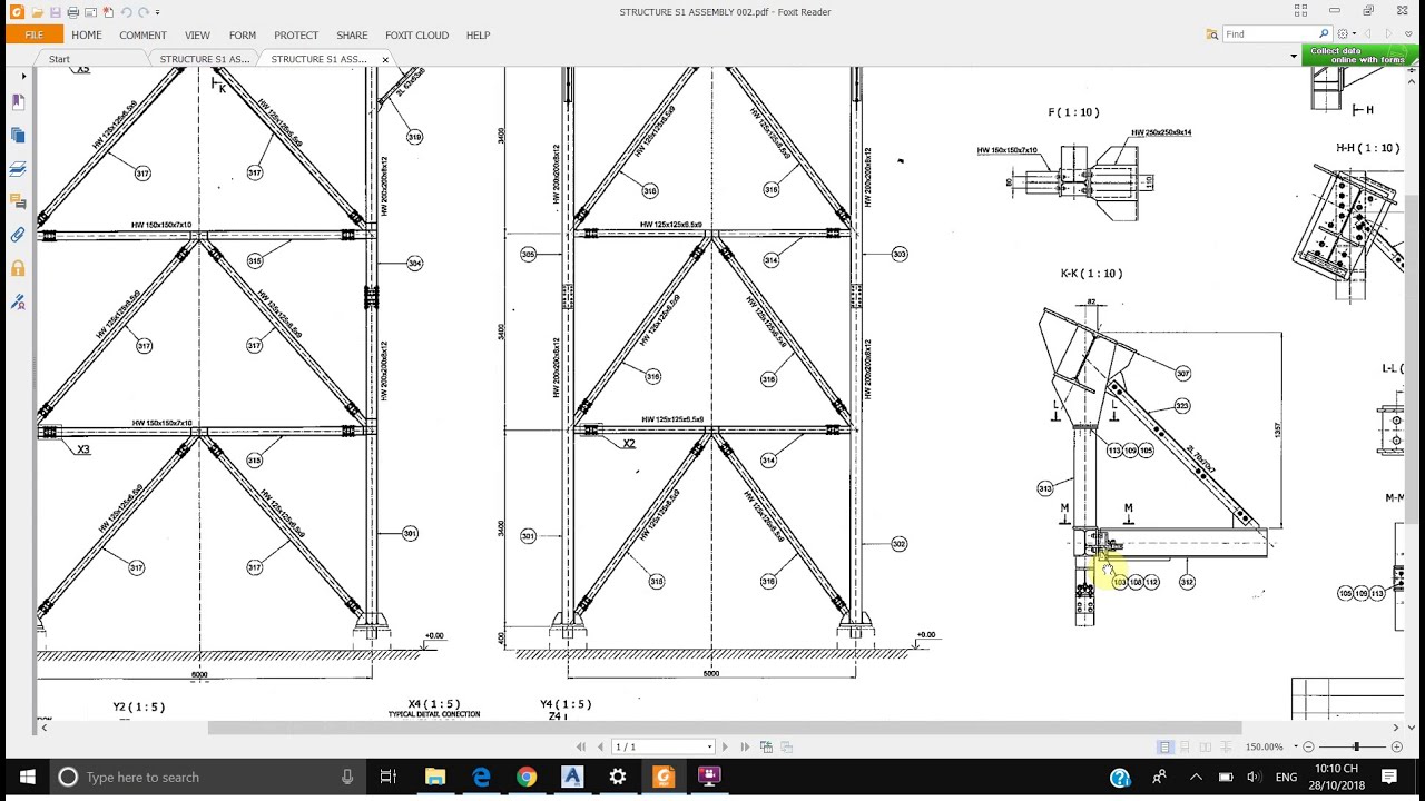 ADVANCE STEEL 2019 TUTORIAL/40/GUSSET PLATE AT ONE DIAGONAL