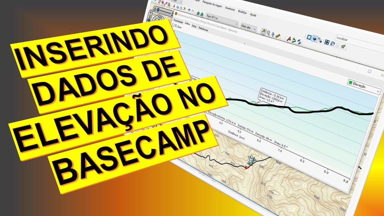 Inserindo dados de elevação/altimetria em suas trilhas/rotas criadas utilizando o Garmin Basecamp