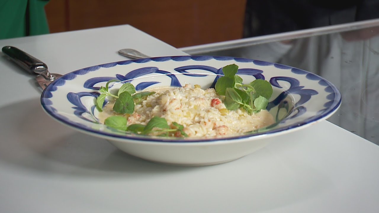 Обед: ризотто южного побережья.