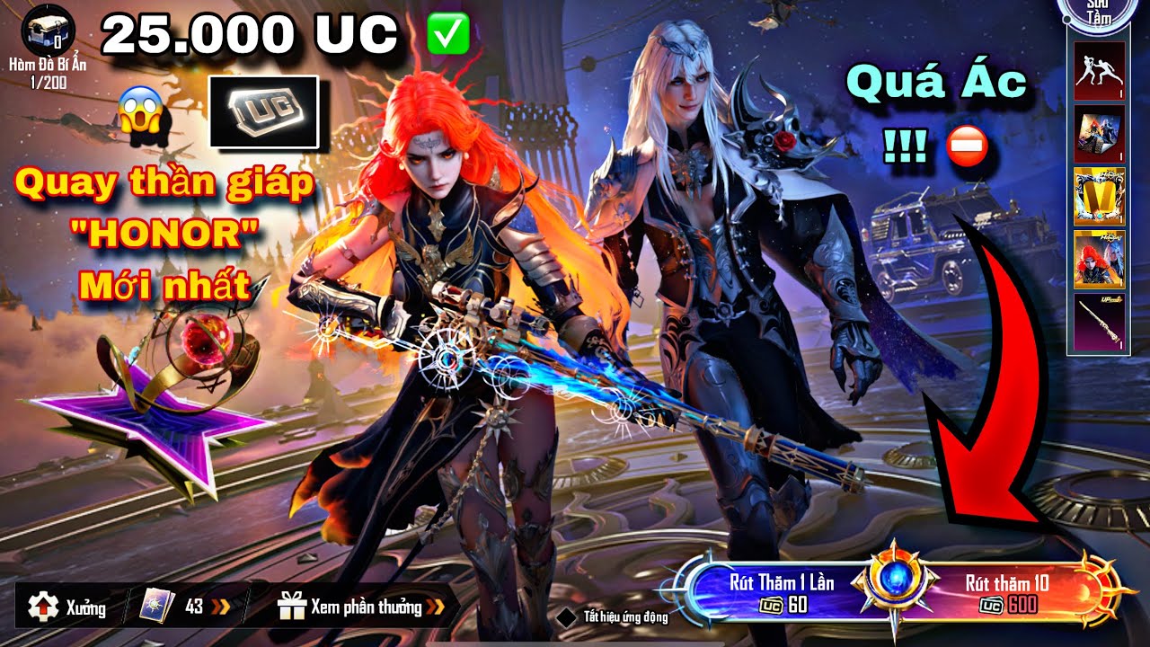 Quay thần giáp "HONOR" mới nhất PUBGMOBILE