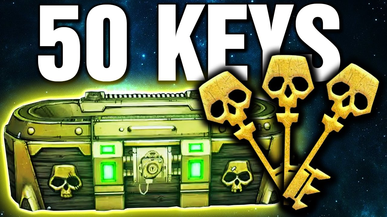 Opening the Gold Chest with 50 Gold Keys in Borderlands 2 Sanctuary