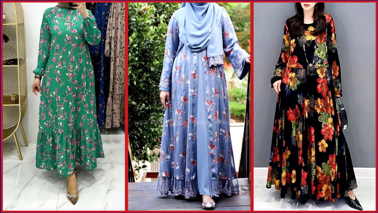 Beautiful and Stylish Modern Style Printed Abaya Design|| Abaya Gown Ideas 2025
