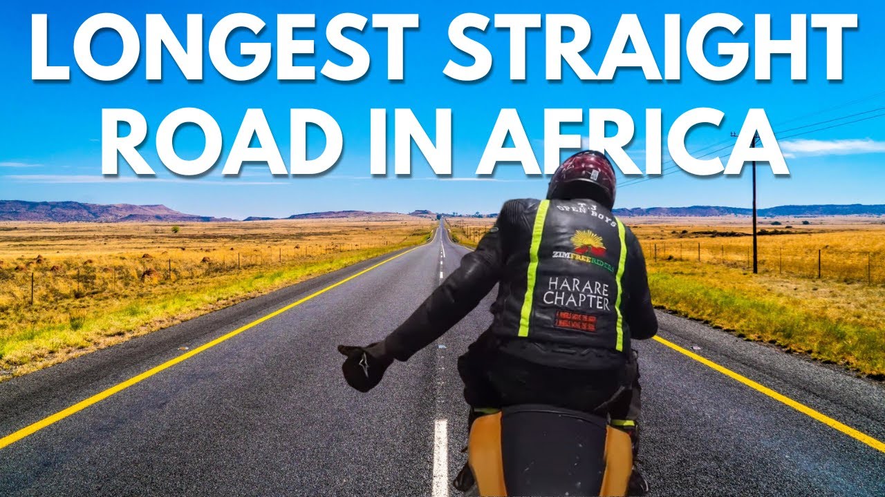 Africa`s longest straight road on 2 wheels