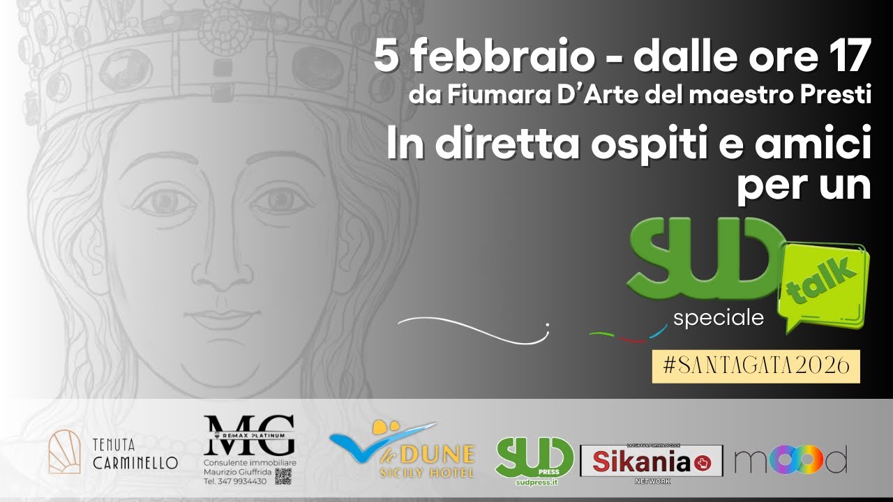SudTALK Speciale Sant&rsquo;Agata: la festa in diretta dalla Fiumara d&rsquo;Arte del Maestro Antonio Presti
