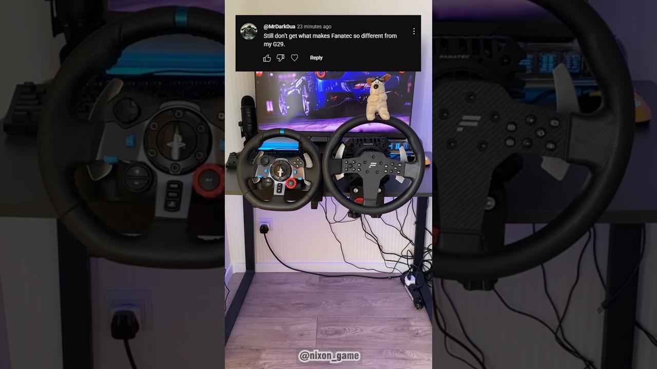 Fanatec CSL DD QR2 vs Logitech G29 #fanatec #logitech #g29 #csldd #steeringwheel
