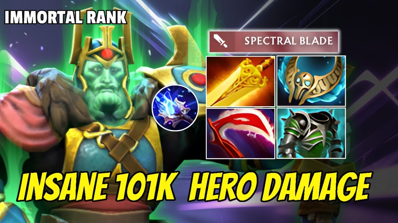 28 Kills Spectral Blade Wraith King - Insane 101k Hero Damage |Dota 2 Pro Carry Highlights| 7.38c