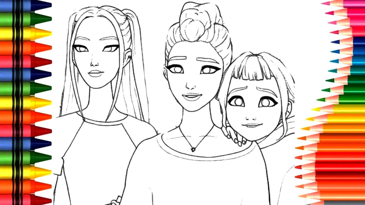 How to Color Romi, Zoe & Mira | KPop Demon Hunters Coloring with Markers | Satisfying Art Video