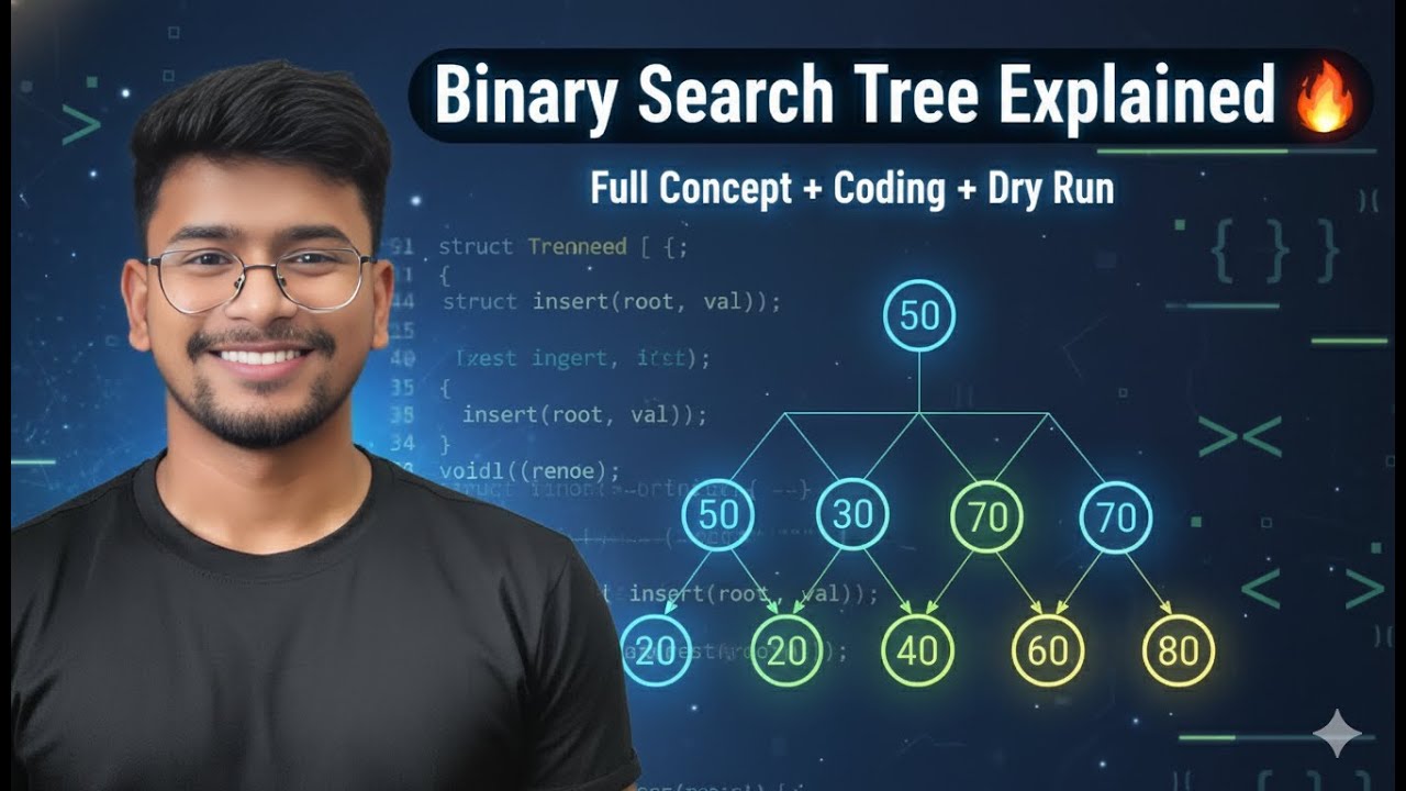 BST Coding Concept  Clear  || Insertion  & Dry Run Explained from Scratch#theprincepratap